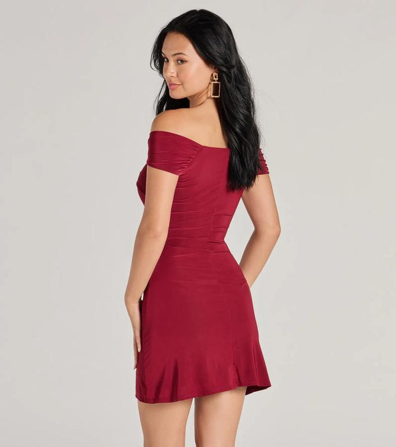 Elevated Chic Off-The-Shoulder A-Line Mini Dress