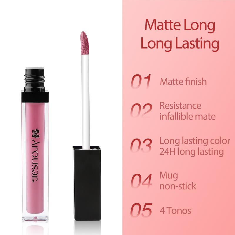 Arousar Matte Ink Liquid Lipstick, Natural Gloss Finish with Moisturizing Texture, Long Lasting Rich Lip Colors, Waterproof and Smudge Proof